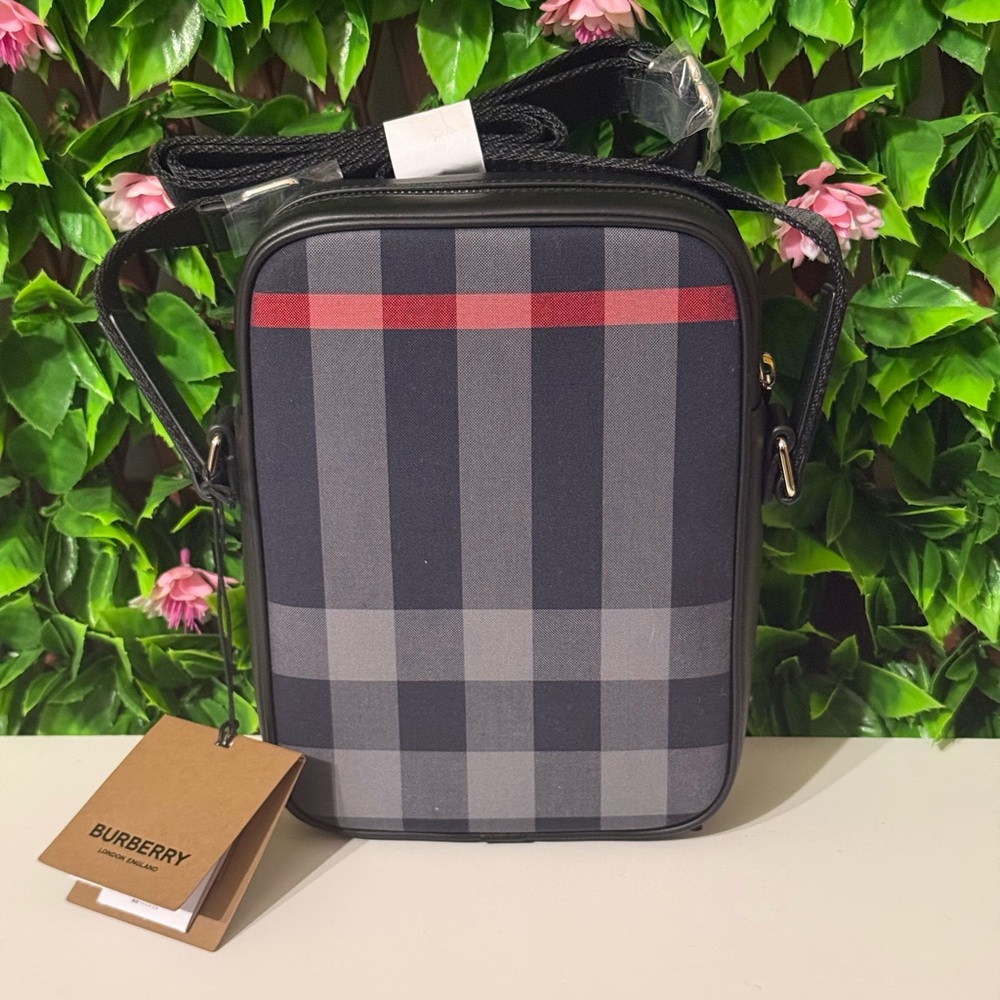 Burberry Check Plaid Men's Messenger Bag